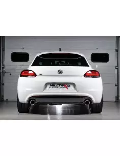 VW Scirocco 2,0TFSi GT Milltek Sport 3" Cat-Back Non-Resonated 2x 100 chrome GT utblås (kräver Scirocco R diffuser)