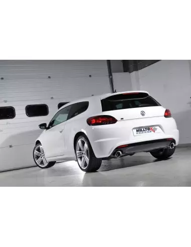 VW Scirocco 2,0TFSi GT Milltek Sport 3" Cat-Back Non-Resonated 2x 100 chrome GT utblås (kräver Scirocco R diffuser)