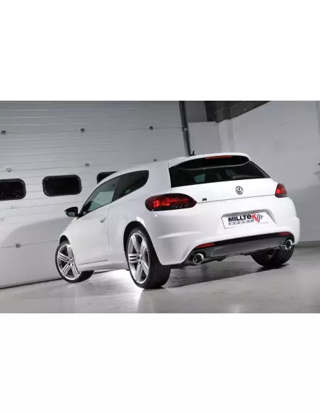 VW Scirocco 2,0TFSi GT Milltek Sport 3" Cat-Back Non-Resonated 2x 100 chrome GT utblås (kräver Scirocco R diffuser)