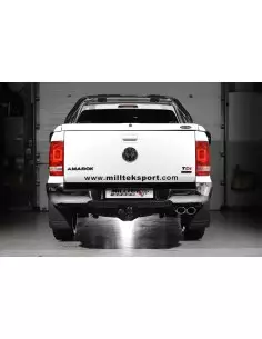 VW Amarok 2,0TDi Milltek Sport från Partikelfilter 2x 100x80 Ovala chrome utblås 2