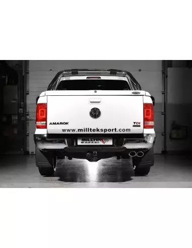 VW Amarok 2,0TDi Milltek Sport från Partikelfilter 2x 100x80 Ovala chrome utblås