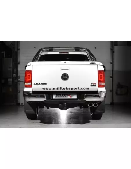 VW Amarok 2,0TDi Milltek Sport från Partikelfilter 2x 100x80 Ovala chrome utblås