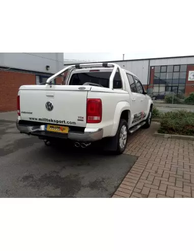 VW Amarok 2,0TDi Milltek Sport från Partikelfilter 2x 100x80 Ovala chrome utblås