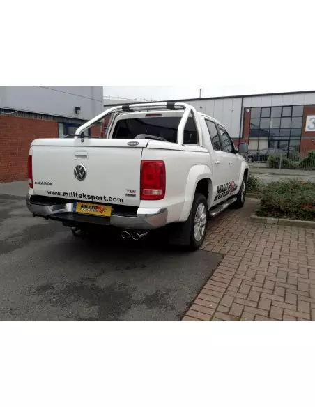 VW Amarok 2,0TDi Milltek Sport från Partikelfilter 2x 100x80 Ovala chrome utblås