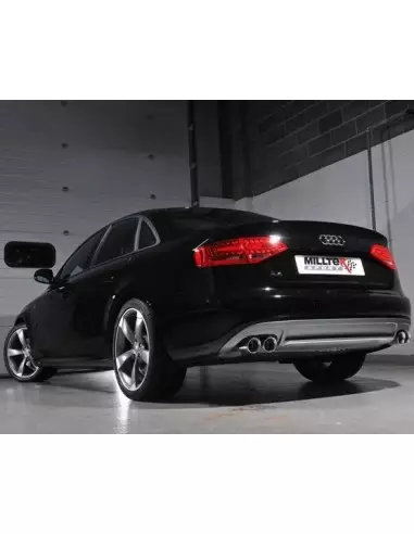 Audi A4 2,0TDi S-line B8 Milltek Sport Cat-Back 4x 80 chrome GT utblås (kräver S4 diffuser)