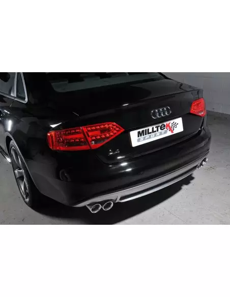 Audi A4 2,0TDi S-line B8 Milltek Sport Cat-Back 4x 80 chrome GT utblås (kräver S4 diffuser)