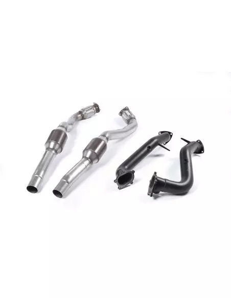 Audi RS6 4,0TFSi C7 Milltek Sport Downpipes som är med svart coating och 100 cells racekatalysatorer