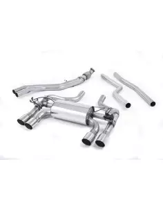 BMW M2 F87 Milltek Sport Cat-Back 4x GT90 Chrome utblås med aktiva avgasventiler