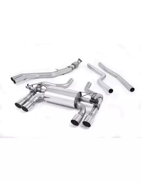 BMW M2 F87 Milltek Sport Cat-Back 4x GT90 Chrome utblås med aktiva avgasventiler