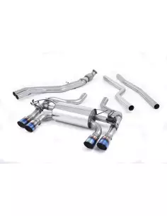 BMW M2 F87 Milltek Sport Cat-Back 4x GT90 Brända titan utblås med aktiva avgasventiler