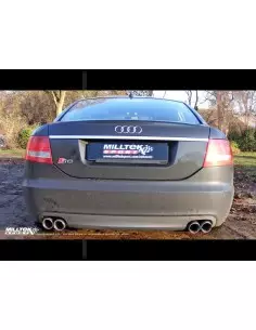 Audi S6 5,2 V10 C6 Milltek Sport Cat-Back avgassystem 4x 80 JET utblås - Road (mellan dämpad)