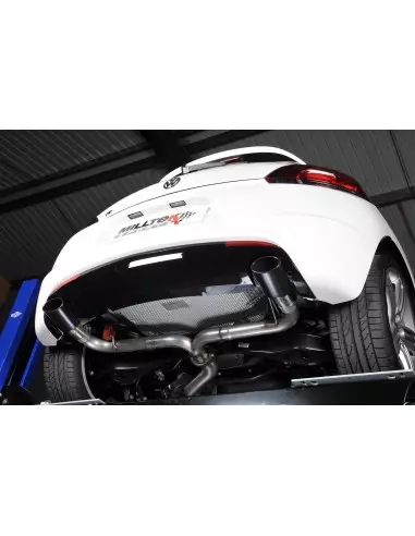 VW Scirocco 2,0TFSi GT Milltek Sport 3" Cat-Back Non-Resonated 2x ovala svarta utblås (kräver Scirocco R diffuser)
