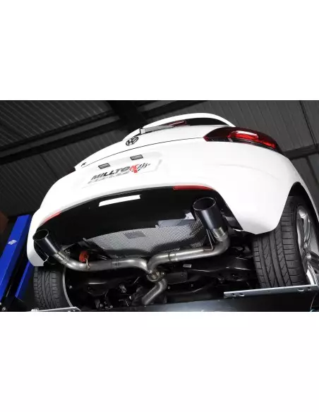 VW Scirocco 2,0TFSi GT Milltek Sport 3" Cat-Back Non-Resonated 2x ovala svarta utblås (kräver Scirocco R diffuser)