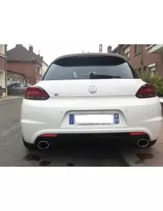VW Scirocco 2,0TFSi GT Milltek Sport 3" Cat-Back Non-Resonated 2x ovala chrom utblås (kräver Scirocco R diffuser)