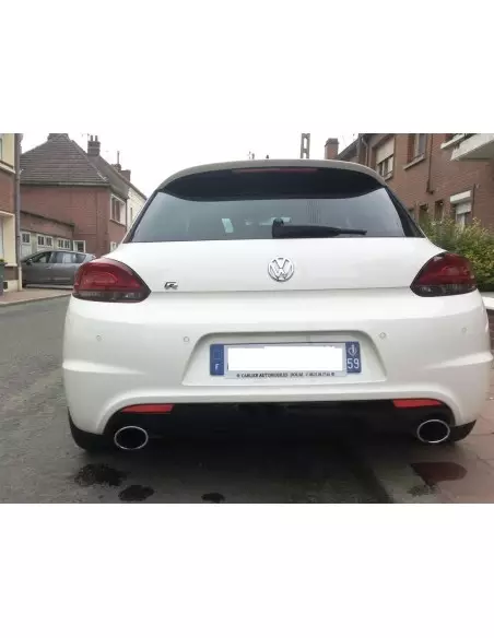 VW Scirocco 2,0TFSi GT Milltek Sport 3" Cat-Back Non-Resonated 2x ovala chrom utblås (kräver Scirocco R diffuser)