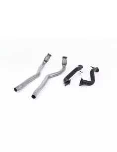 Audi RS6 4,0TFSi C7 Milltek Sport Downpipes med svart coating och utan katalysatorer