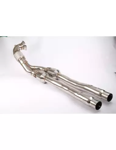 Audi TTRS 2,5TFSi 8J Wagner Tuning Downpipes med 2x 100 cell racekatalysatorer