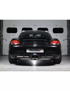 Porsche 987 Cayman 3,4 S Milltek Sport Cat-Back avgassystem 90mm Svarta utblås - Non-Resonated (mindre-dämpad) 2