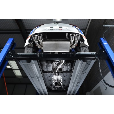 VW Golf R 3/5 dörrars mk7 Milltek Sport 3" Cat-Back 4x ovala polerade utblås (med original avgasstyrning) - Non-Resonated (mindr