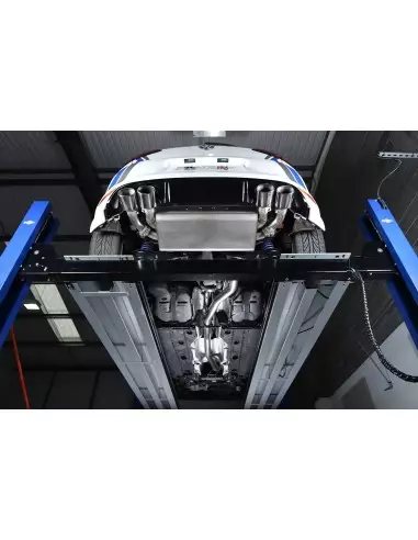 VW Golf R 3/5 dörrars mk7 Milltek Sport 3" Cat-Back 4x ovala polerade utblås (med original avgasstyrning) - Resonated (dämpad)