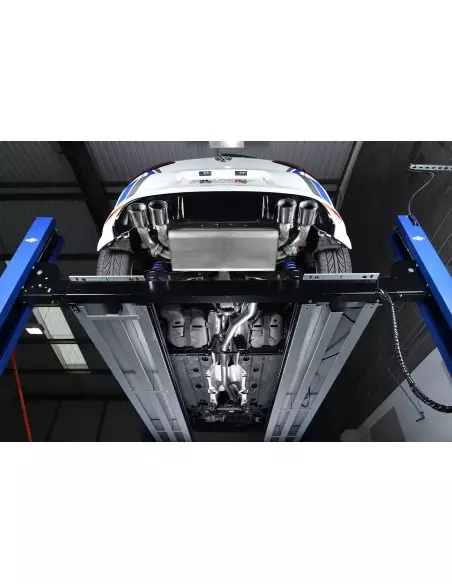 VW Golf R 3/5 dörrars mk7 Milltek Sport 3" Cat-Back 4x ovala polerade utblås (med original avgasstyrning) - Resonated (dämpad)