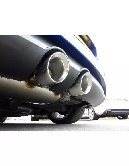 VW Golf R32 mk5 Milltek Sport Cat-Back 2x 100 chrome GT utblås - Non-Resonated (mindre-dämpad)