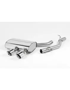 VW Golf R32 mk5 Milltek Sport Cat-Back 2x 100 chrome GT utblås - Non-Resonated (mindre-dämpad)