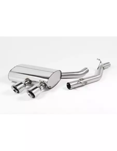 VW Golf R32 mk5 Milltek Sport Cat-Back 2x 100 chrome GT utblås - Non-Resonated (mindre-dämpad)