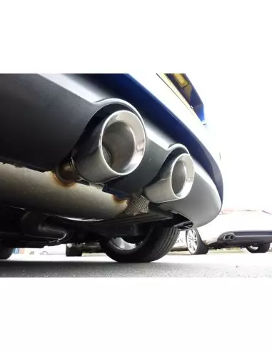 VW Golf R32 mk5 Milltek Sport Cat-Back 2x 100 chrome GT utblås - Resonated (dämpad)