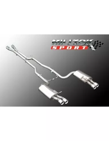 Audi S4 4,2 V8 B6 Milltek Sport Cat-Back 2x 100 JET utblås - Non-Resonated (mindre-dämpad)