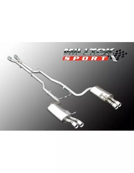 Audi S4 4,2 V8 B6 Milltek Sport Cat-Back 2x 100 JET utblås - Non-Resonated (mindre-dämpad)
