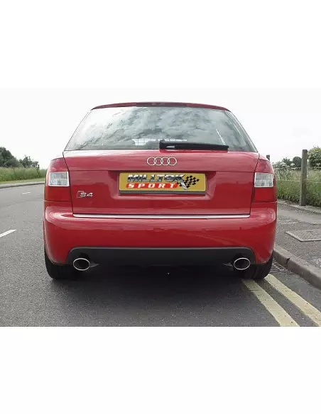Audi S4 4,2 V8 B6 Milltek Sport Cat-Back 2x 100 GT utblås - Non-Resonated (mindre-dämpad)
