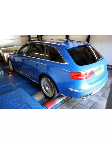 Audi S4 3,0TFSi B8 Milltek Sport Cat-Back 4x 80 chrome GT utblås - Non-Resonated (mindre-dämpad)