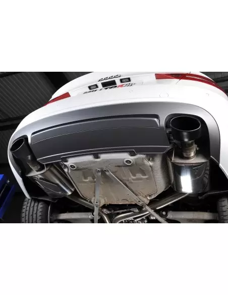 Audi S4 3,0TFSi B8 Milltek Sport Cat-Back 2x 150x95 Svarta ovala utblås - Resonated (dämpad)