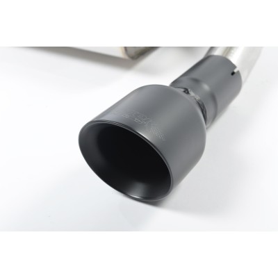 VW Golf GTi mk7 Milltek Sport 3" Cat-Back 2x 100 GT svarta utblås - Resonated (dämpad)