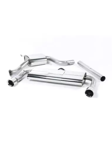 VW Golf GTi mk7 Milltek Sport 3" Cat-Back 2x 100 GT chrome utblås - Resonated (dämpad)