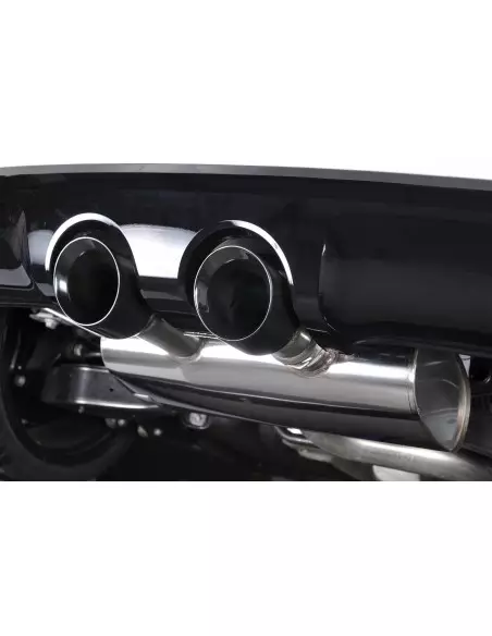 VW Golf R mk6 Milltek Sport 3" "RACE" Cat-Back 2x 100 GT svarta utblås - Non-Resonated (mindre-dämpad)