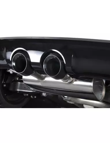 VW Golf R mk6 Milltek Sport 3" "RACE" Cat-Back 2x 100 GT svarta utblås - Resonated (dämpad)