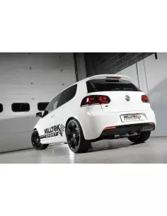VW Golf R mk6 Milltek Sport 3" "RACE" Cat-Back 2x 100 GT titan utblås - Non-Resonated (mindre-dämpad) 2