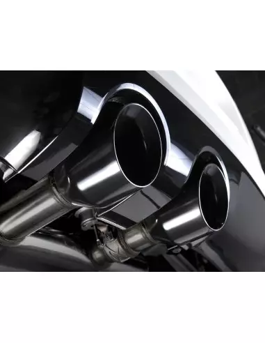 VW Golf R mk6 Milltek Sport 2,75" Cat-Back 2x 100 GT svarta utblås med aktiva avgasventiler - Resonated (dämpad)