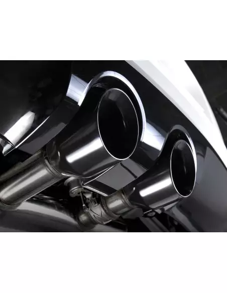 VW Golf R mk6 Milltek Sport 2,75" Cat-Back 2x 100 GT svarta utblås med aktiva avgasventiler - Resonated (dämpad)