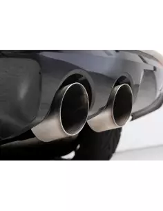 VW Golf R mk6 Milltek Sport 2,75" Cat-Back 2x 100 GT titan utblås med aktiva avgasventiler - Resonated (dämpad) 2