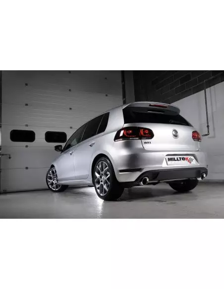 VW Golf GTi Edition 35 mk6 Milltek Sport 3" "RACE" Cat-Back 2x 100 GT ED35 utblås - Resonated (dämpad)