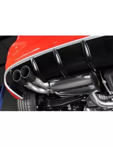 Audi RS3 2,5TFSi 8P Milltek Sport 3" Cat-Back 2x 90 Svarta GT utblås med avgasventiler - Non-Resonated (mindre-dämpad)