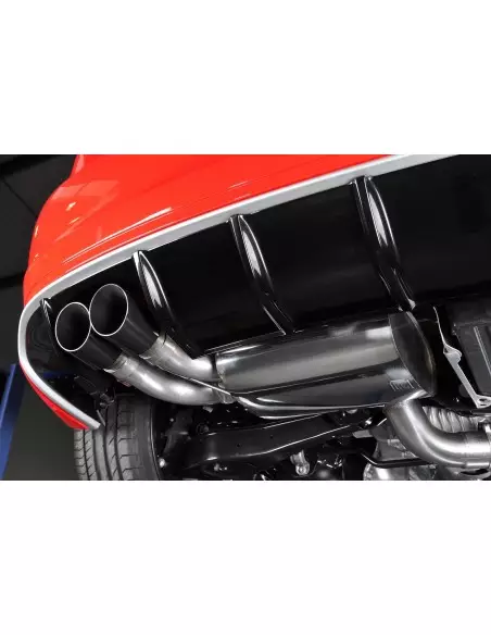 Audi RS3 2,5TFSi 8P Milltek Sport 3" Cat-Back 2x 90 Svarta GT utblås med avgasventiler - Non-Resonated (mindre-dämpad)