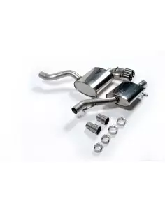 Audi S3 2,0TFSi 3-D 8P Milltek Sport Cat-Back 2x 80 chrome GT utblås - Non-Resonated (mindre-dämpad) 2