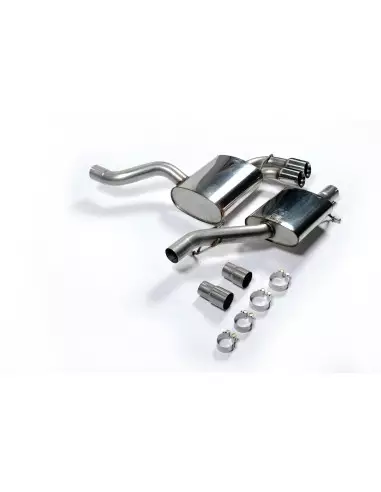 Audi S3 2,0TFSi 3-D 8P Milltek Sport Cat-Back 2x 80 chrome GT utblås - Resonated (dämpad)