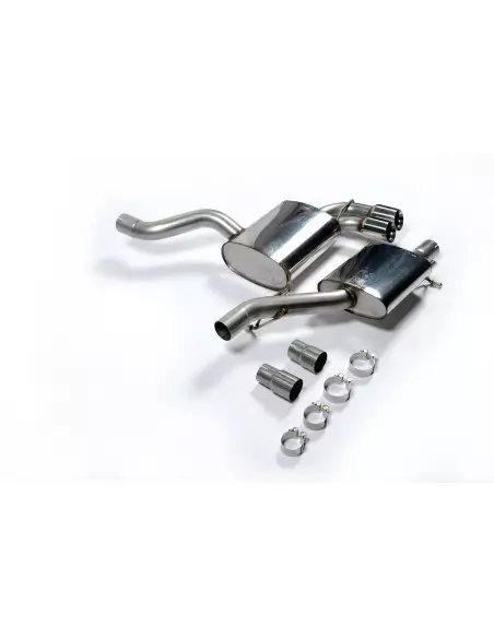 Audi S3 2,0TFSi 3-D 8P Milltek Sport Cat-Back 2x 80 chrome GT utblås - Resonated (dämpad)