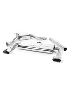 Seat Leon 2,0TFSi Cupra 3 & 5 dörrars Milltek Sport Cat-Back 2x 152x76 Ovala chrome utblås - Resonated (dämpad)