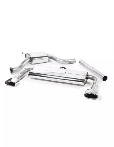 Seat Leon 2,0TFSi Cupra 3 & 5 dörrars Milltek Sport Cat-Back 2x 152x76 Ovala chrome utblås - Resonated (dämpad)